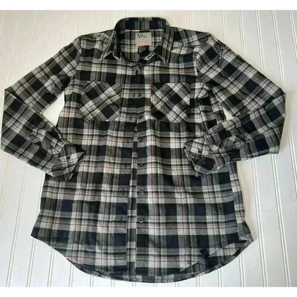 5.11 Tactical Shirt Womans Lila Plaid Flannel Small Outdoor Hiking Camping. 1094 - Picture 2 of 4